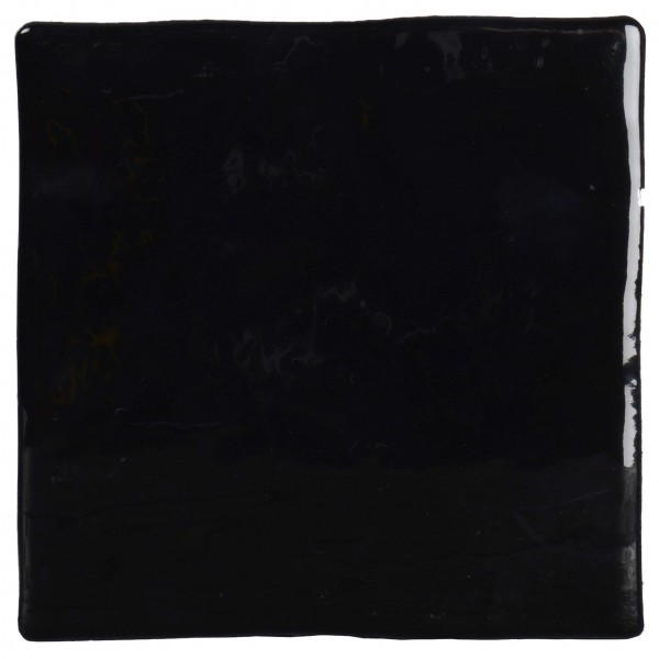 Wandtegel 13x13 cm Zwart Glans
