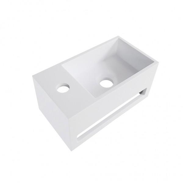 Wiesbaden Julia fontein Solid Surface 35 x 20 x 16 cm wit links